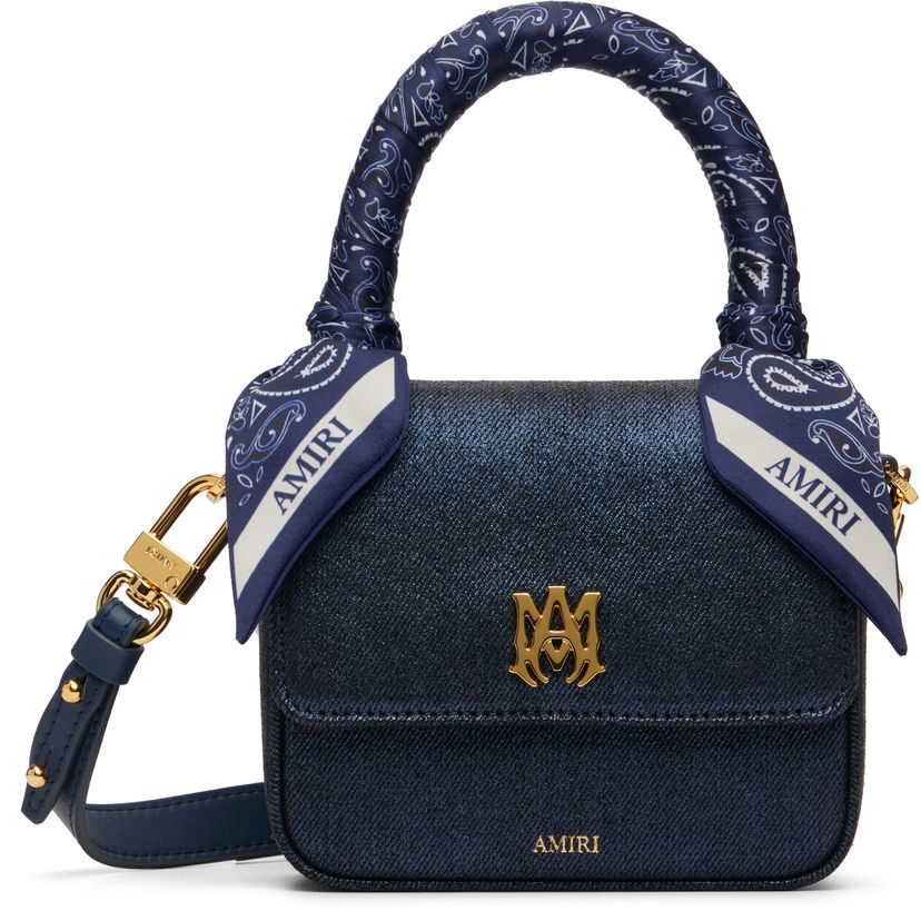 Käsilaukku AMIRI 'MA' Denim Micro Bag Tummansininen | AWBGTH1085