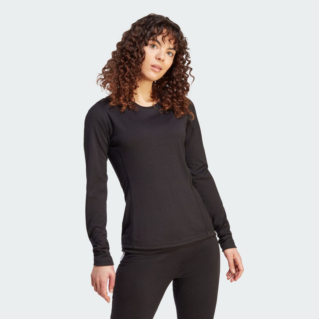 T-paita adidas Originals Xperior Merino 200 Baselayer Top Musta | HZ8561, 0