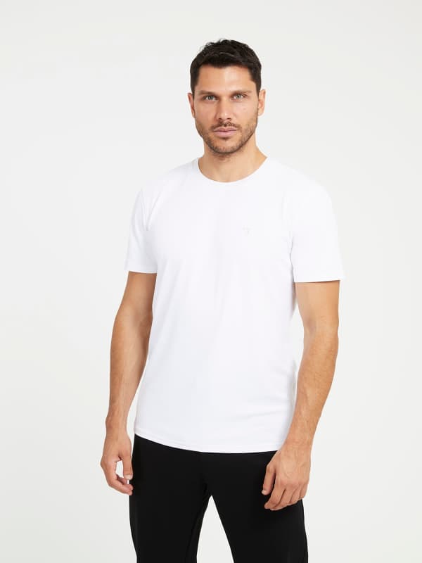 T-paita GUESS Small Triangle Logo Stretch Valkoinen | M3YI45KBS60, 0