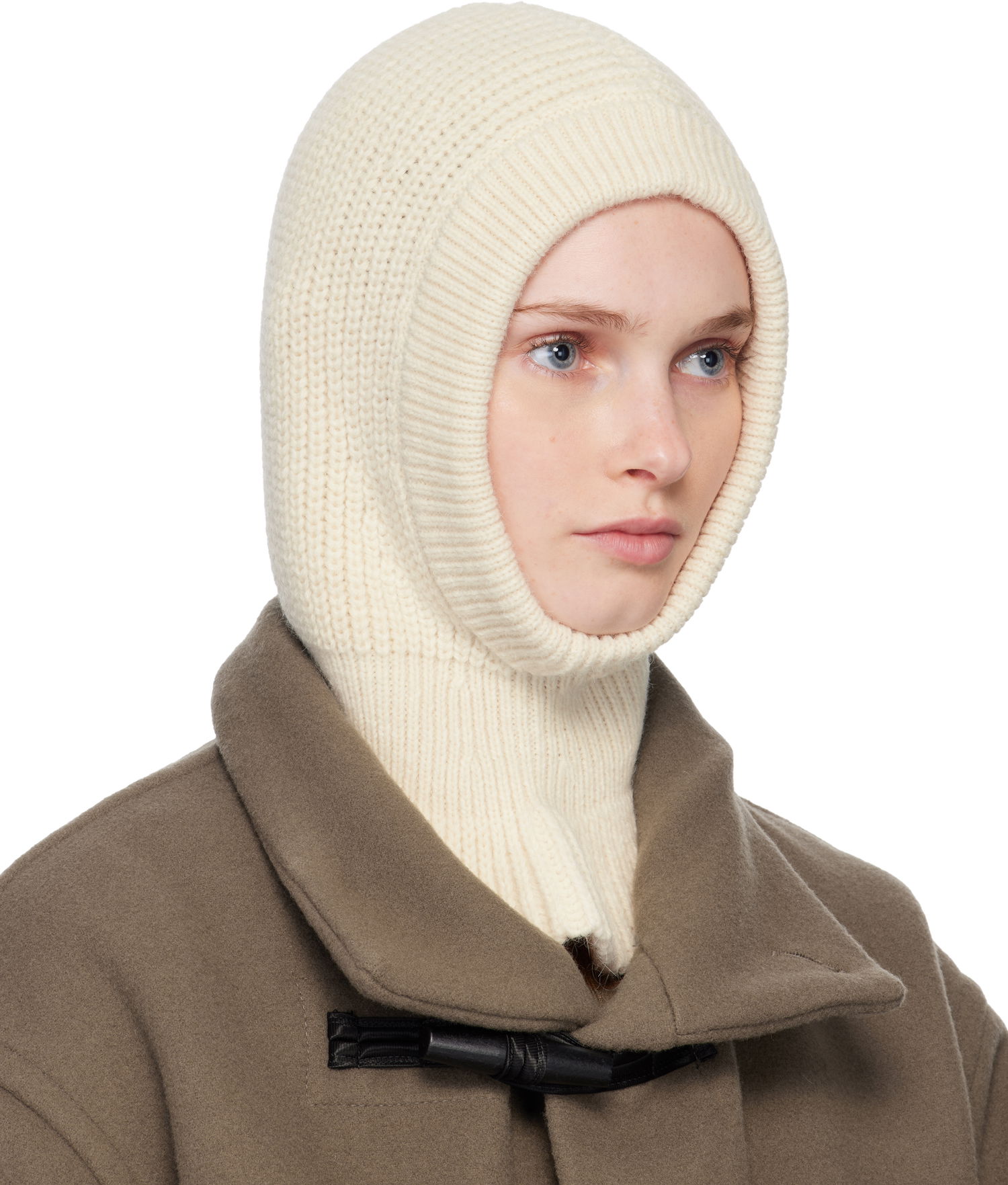 Hattu LEMAIRE Knitted Hood Balaclava Valkoinen | AC1227 LK1028, 1