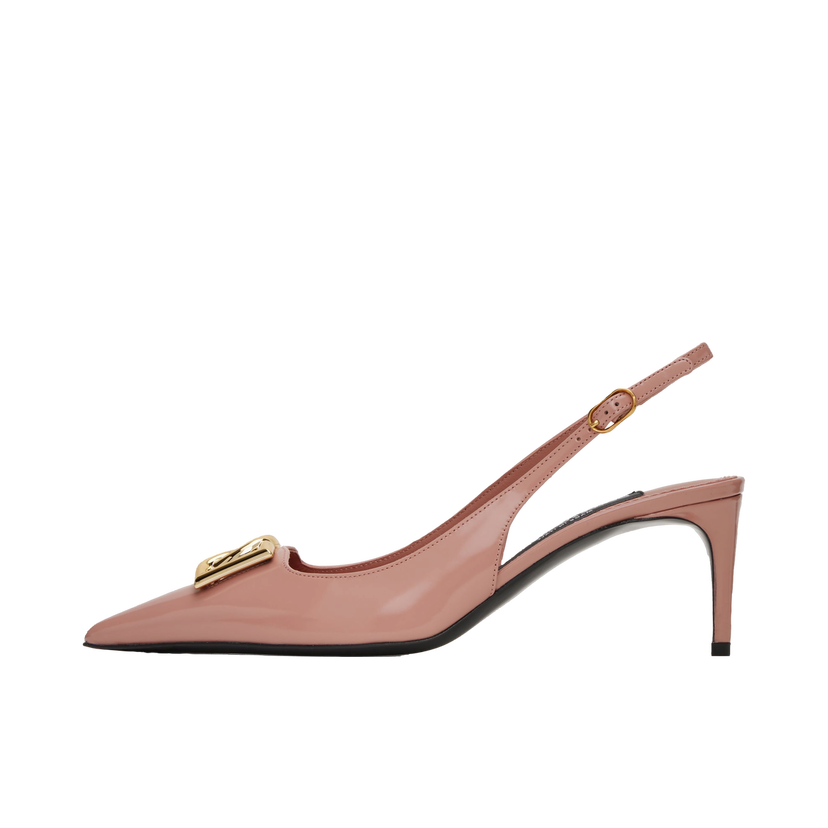 Tennarit ja kengät Dolce & Gabbana Dolce&Gabbana Polished Calfskin Slingback Heels Vaaleanpunainen | CG0894 A1037