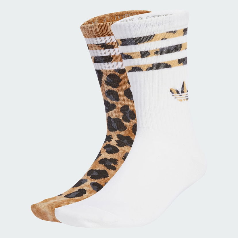 Sukat adidas Performance Leopard Print Crew Socks 2 Pairs Valkoinen | JV7855