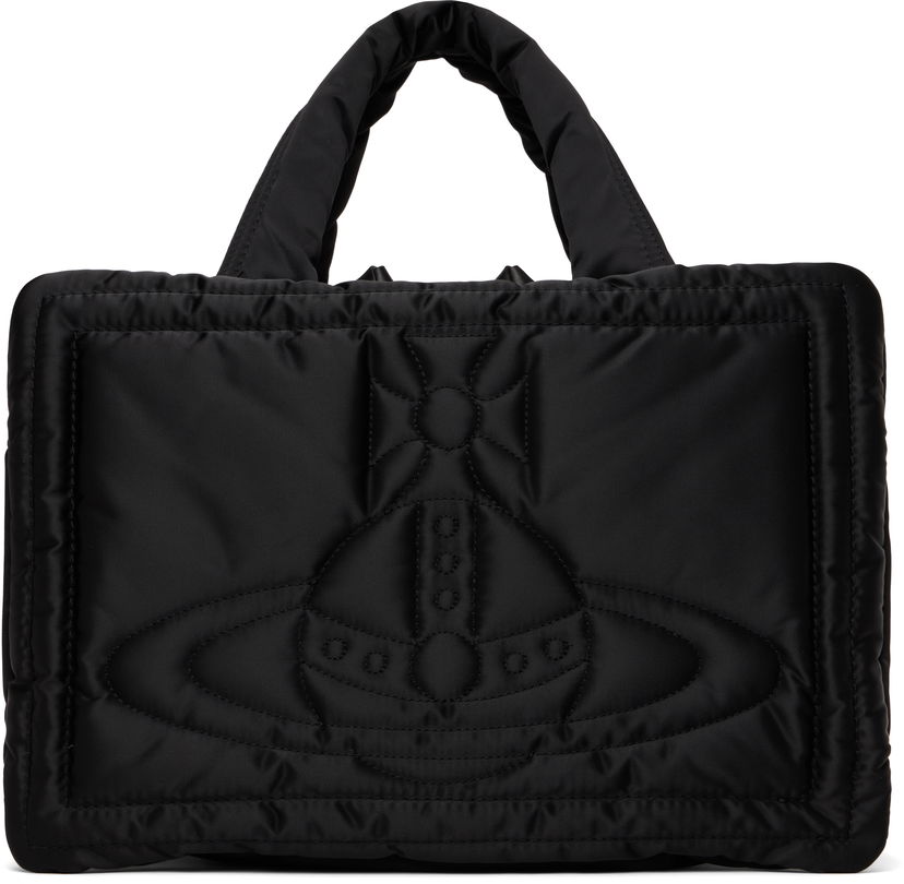 Kangaskassi Vivienne Westwood Small Quilted Tote Bag Musta | 4D020005U-W011M-