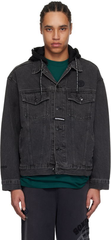 Takki AAPE by A Bathing Ape AAPE by A Bathing Ape 'AAPE Now' Denim Jacket Musta | AAPLJM7700XXNBKL, 0