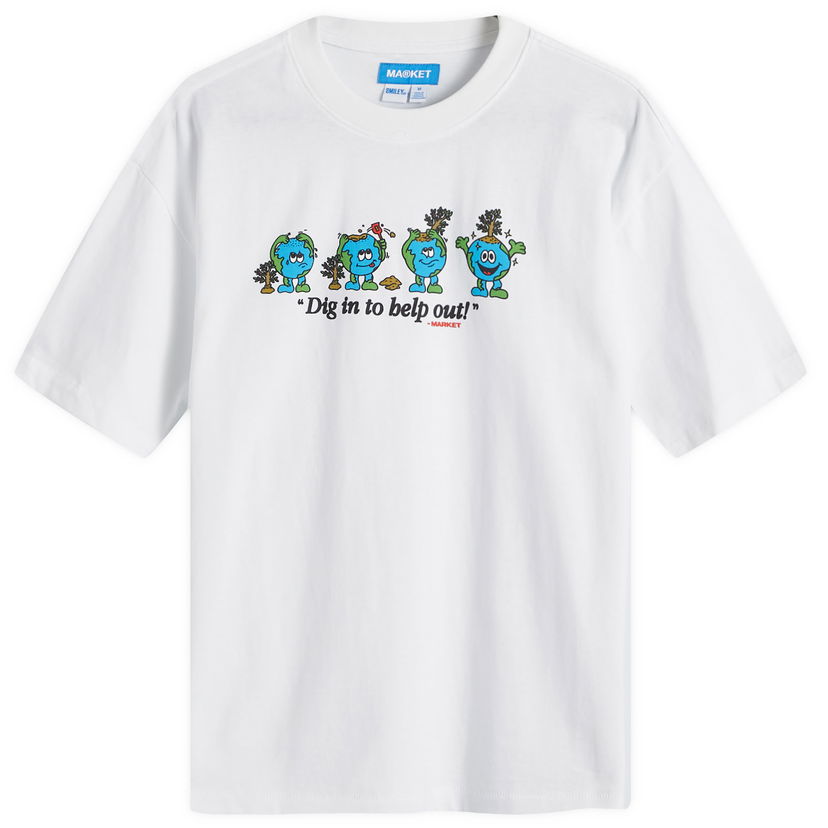 T-paita MARKET Men's Dig In T-Shirt White Valkoinen | 399001935-WHT