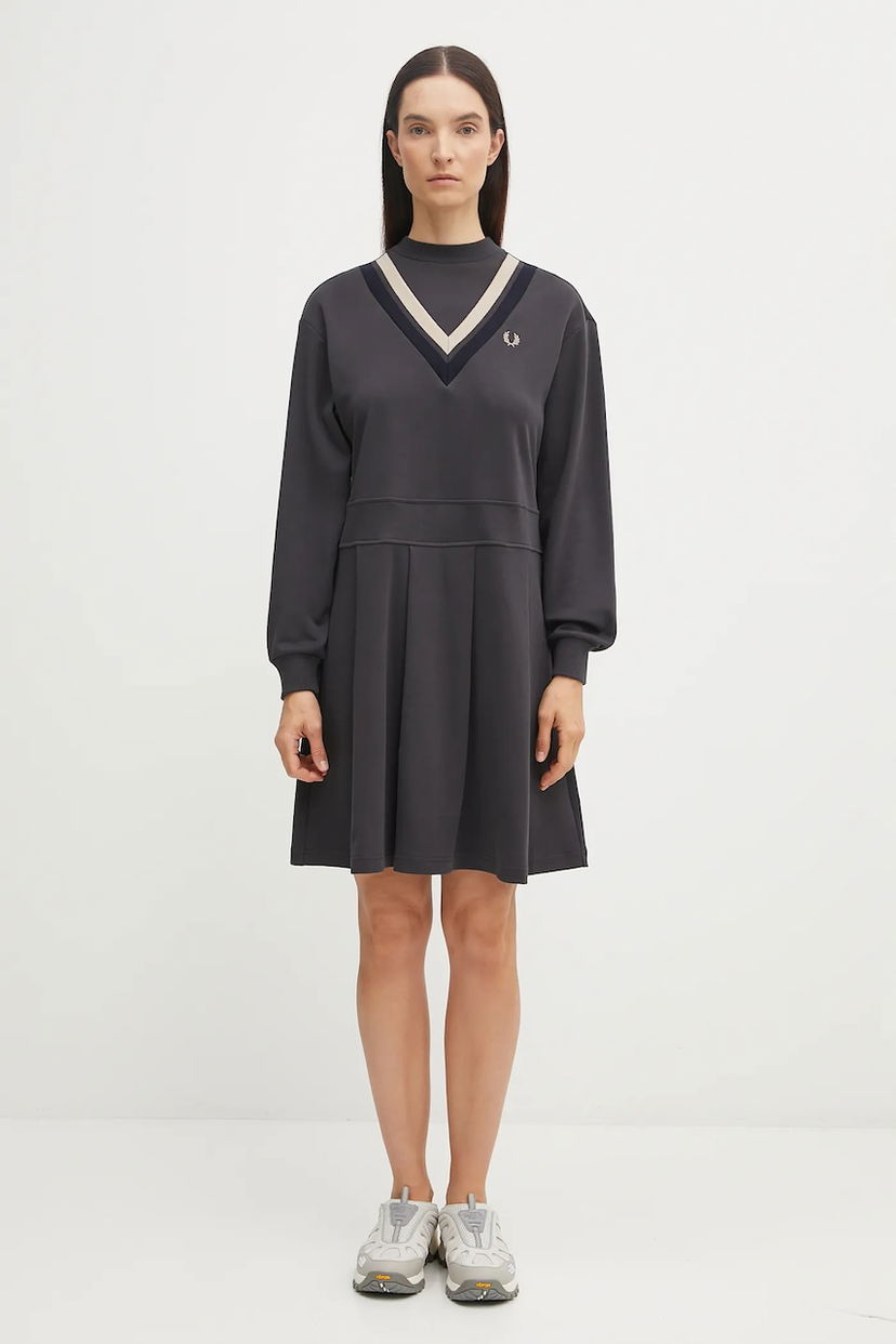 Mekko Fred Perry Fred Perry Mini Dress Harmaa | D1178