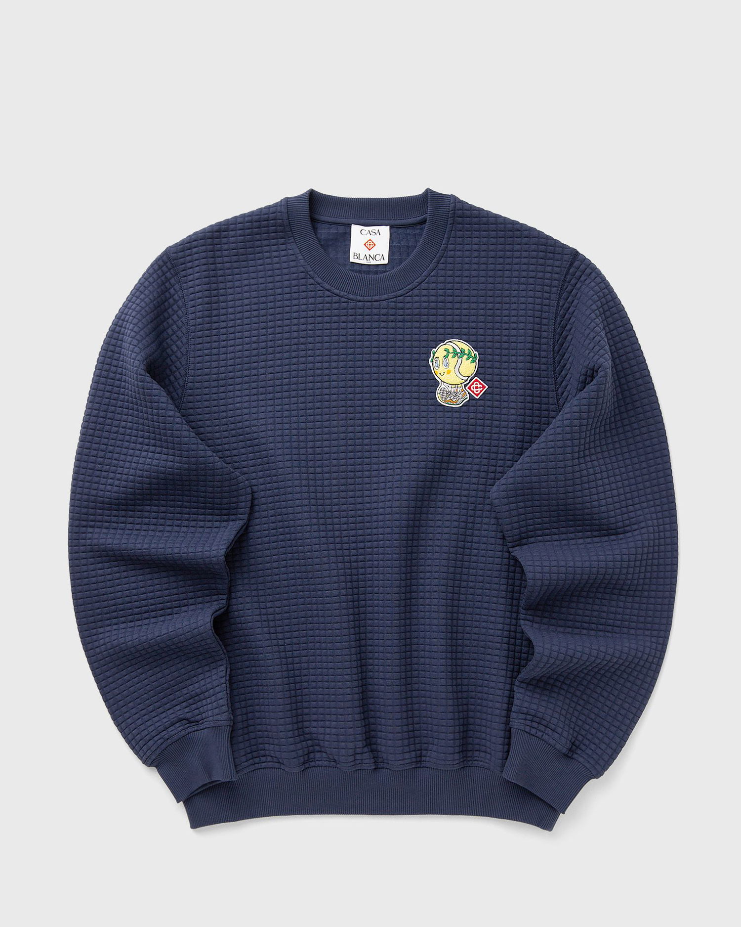 Huppari Casablanca Grid Laurel Patch Sweatshirt Tummansininen | AW25-JTP-420-02, 1