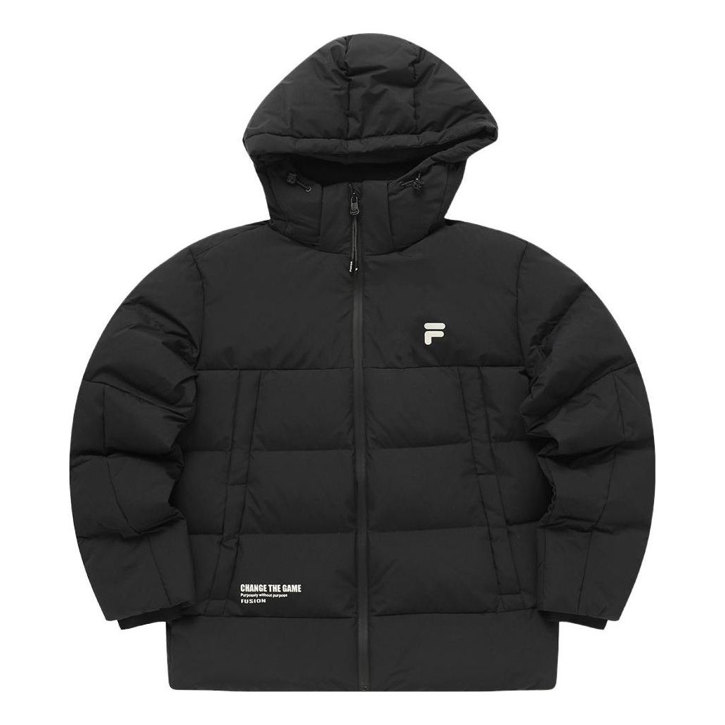 Puffer takki FILA Fusion Hooded Down Jacket Musta | T11M341903A-BK, 0