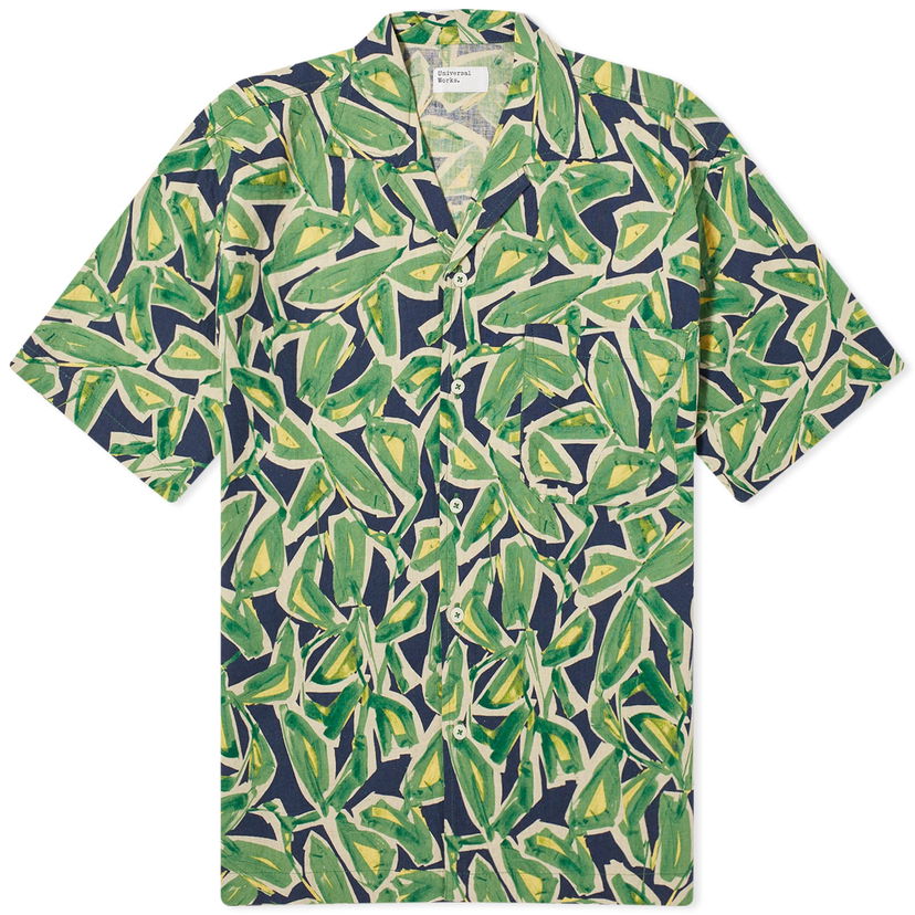 Paita Universal Works Universal Works Artist Flower Minari Shirt, Size Large Vihreä | 30173-NVY