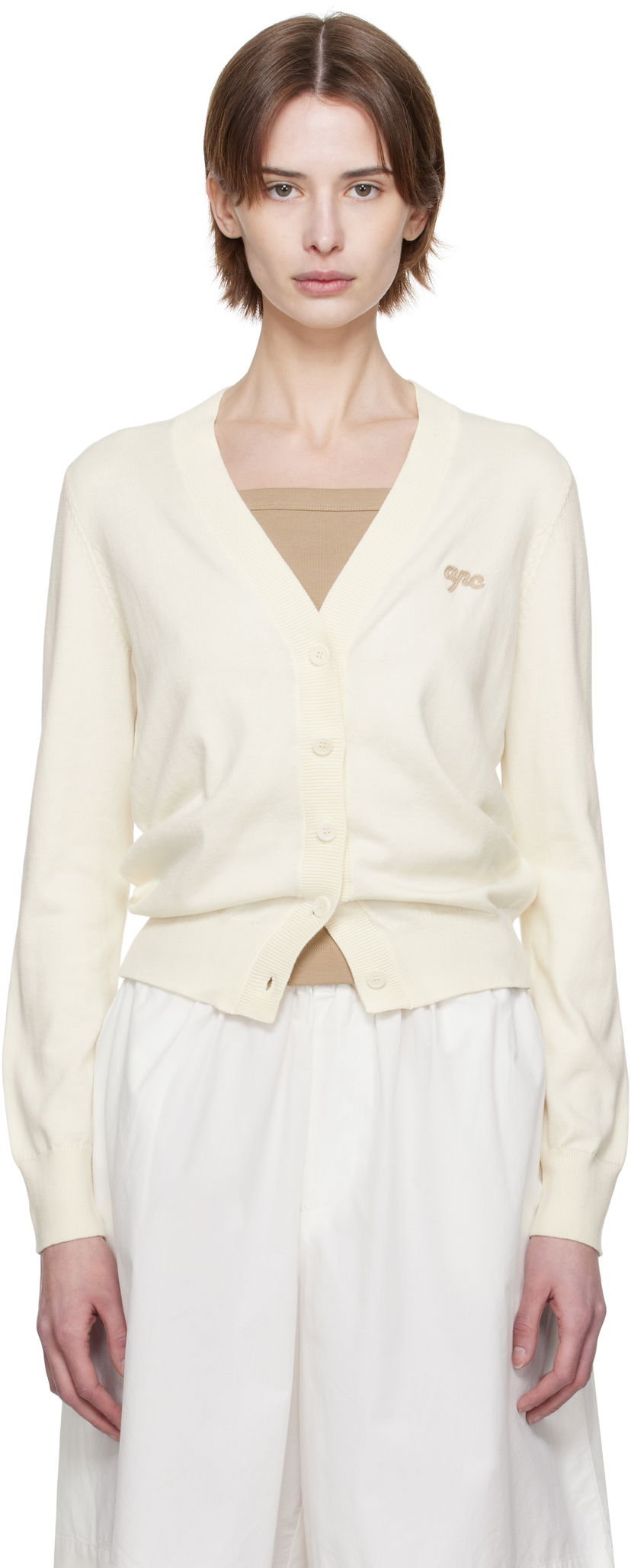 Villapaita A.P.C. A.P.C. Berangere Cardigan Valkoinen | COGDK-F22318