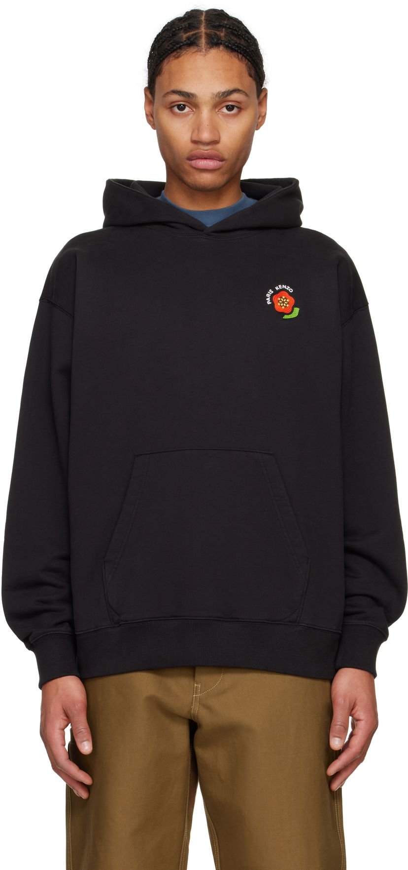 Huppari KENZO Embroidered 'Pop' Oversized Hoodie Musta | FF55SW2754MC