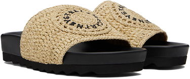 Tennarit ja kengät Stella McCartney Elyse Raffia Logo Slides Musta | 810387AFACL0, 3