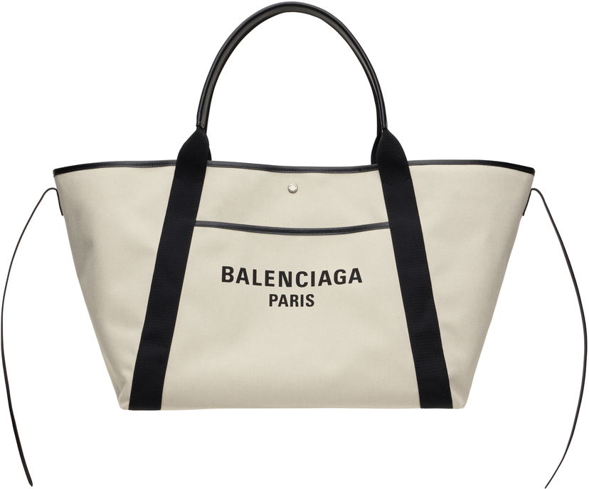 Kangaskassi Balenciaga Biarritz Large Canvas Tote Bag Beige | 805116 2ABBN