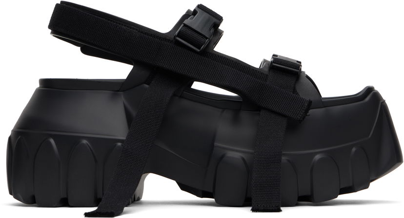 Tennarit ja kengät Rick Owens Rick Owens Hollywood Mega Tractor Sandals Musta | RU01E5866 LOO
