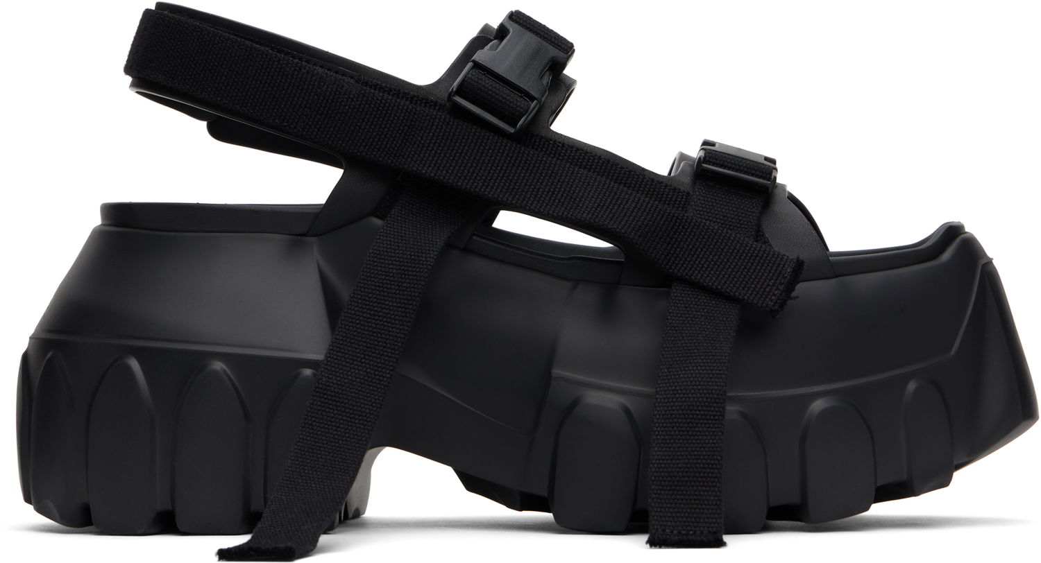 Tennarit ja kengät Rick Owens Rick Owens Hollywood Mega Tractor Sandals Musta | RU01E5866 LOO, 0