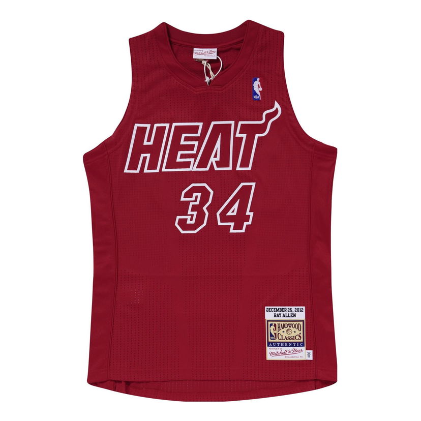 Jersey Mitchell & Ness Authentic Miami Heat Ray Allen 2012-13 Jersey Punainen | AJY44973-MHE12RALSCAR