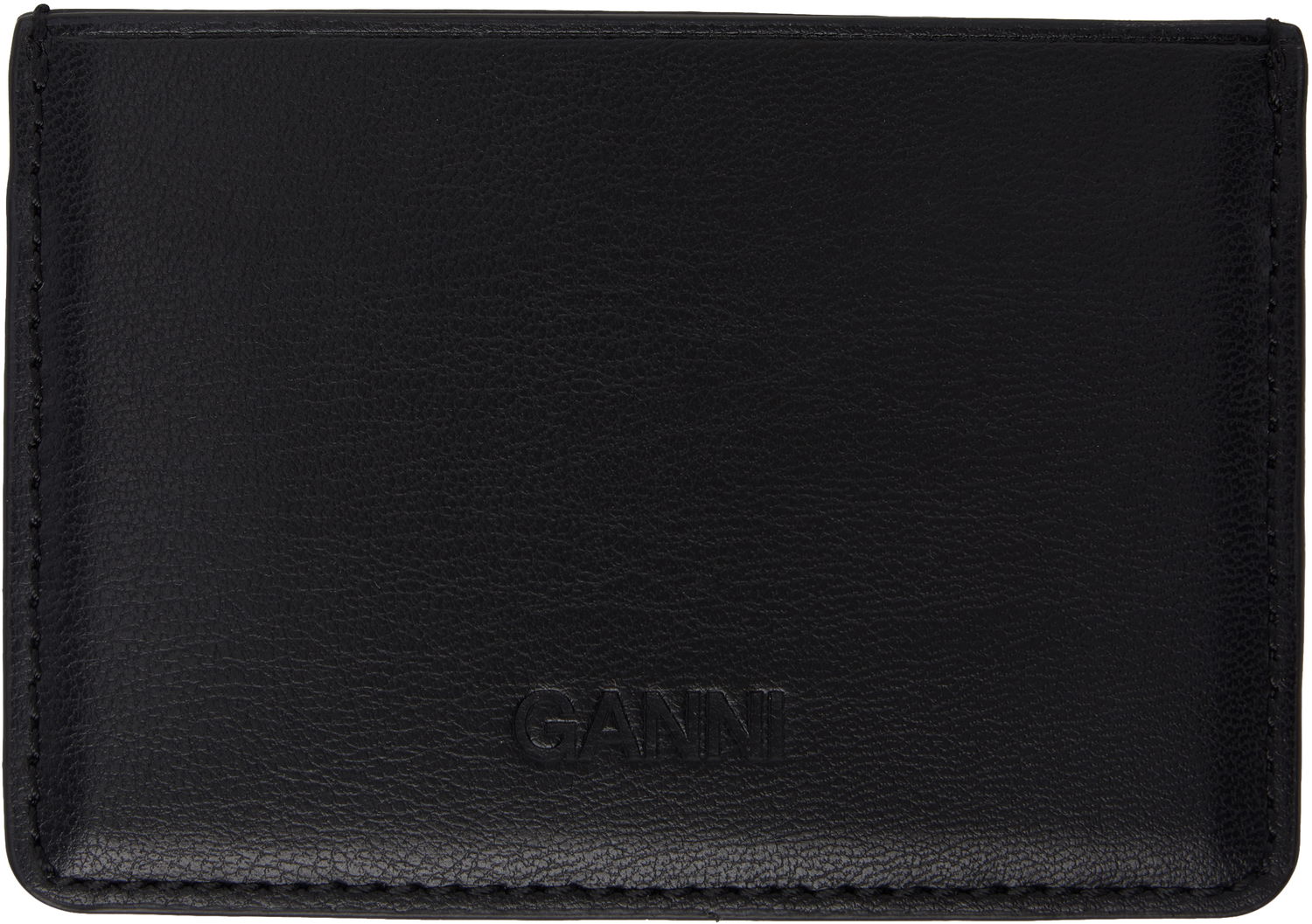 Lompakko GANNI GANNI Bou Leather Card Holder Musta | A6392, 1