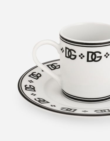 Kodin sisustus Dolce & Gabbana Dolce & Gabbana Coffee Cup & Saucer Set Valkoinen | TC0S10TCALHU0082, 2