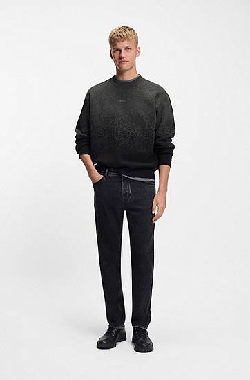 Villapaita BOSS Wool-blend sweater with gradient pattern Harmaa | 50548701, 1