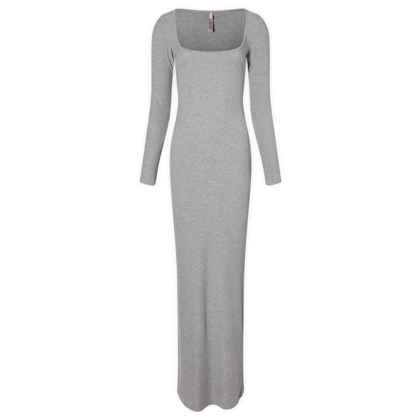 Mekko SKIMS Soft Lounge Long Sleeve Dress Harmaa | AP-DRS-1701-HG