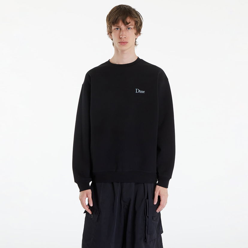 Huppari Dime Classic Small Logo Crewneck Black Musta | DIMESP24D210BLK