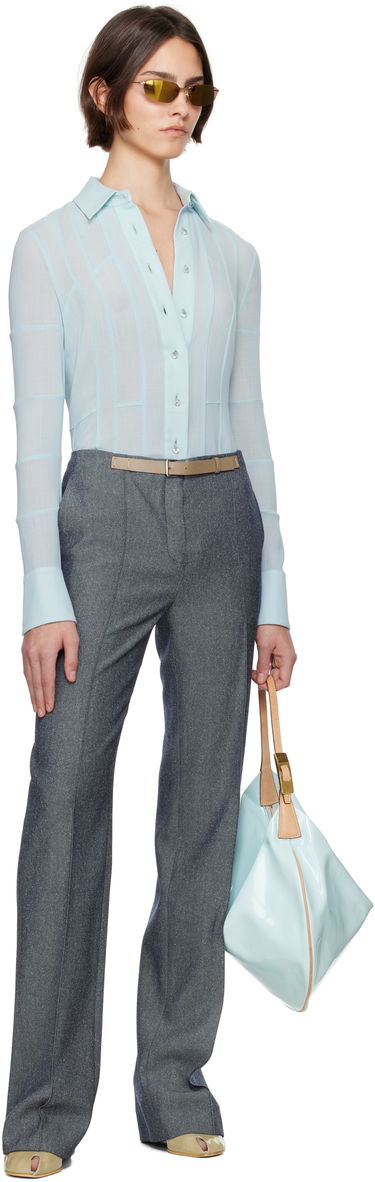 Paita Tory Burch Tory Burch Button Down Shirt Sininen | 173622-435, 4