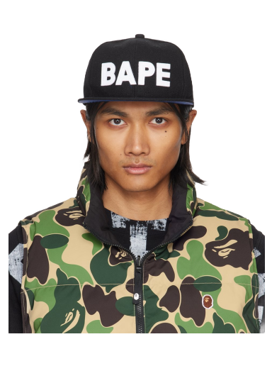 Korkki BAPE Patch Snap Back Cap Musta | 001CPJ801009M