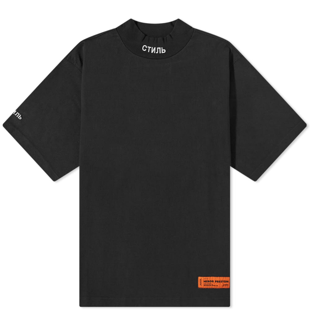 T-paita HERON PRESTON Regular Turtleneck CTNMB Tee Musta | HMAA021F21JER0021001, 0