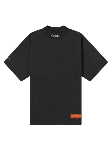 T-paita HERON PRESTON Regular Turtleneck CTNMB Tee Musta | HMAA021F21JER0021001