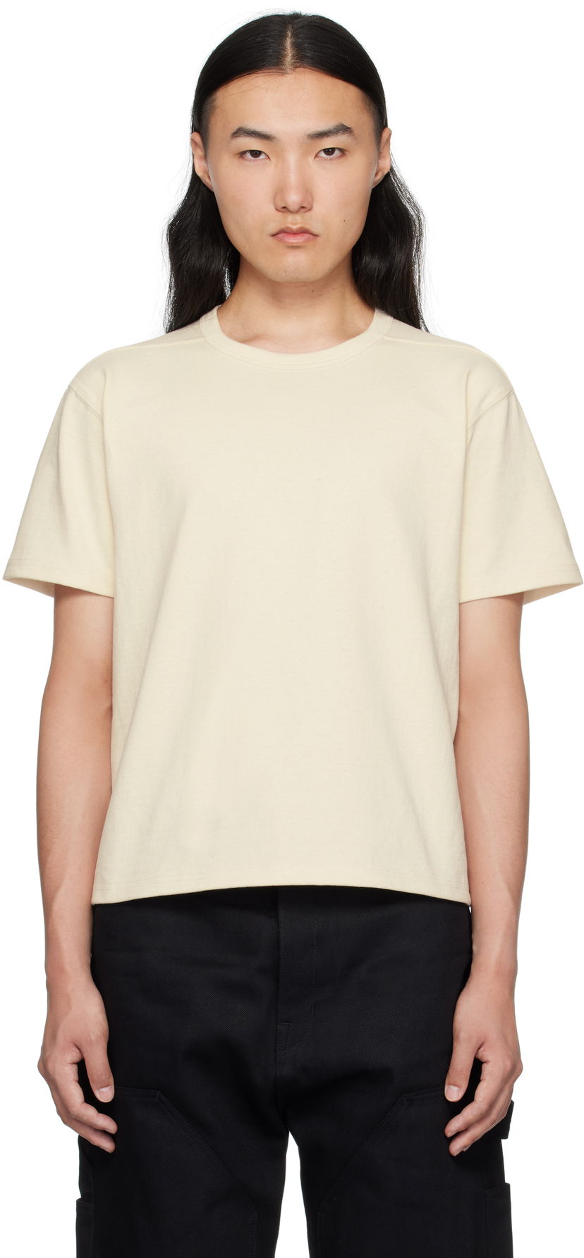 T-paita Rick Owens Rick Owens DRKSHDW Hollywood Osterberg T-Shirt Beige | DL01E6294 JENJP