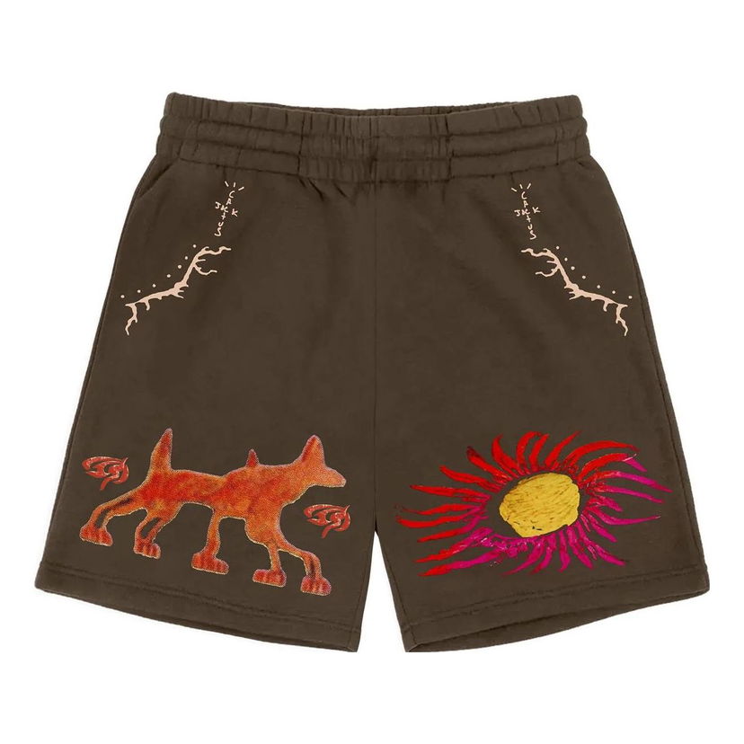 Shortsit Cactus Jack by Travis Scott Travis Scott Cactus Jack Sun Shorts Ruskea | CJFN-SS91