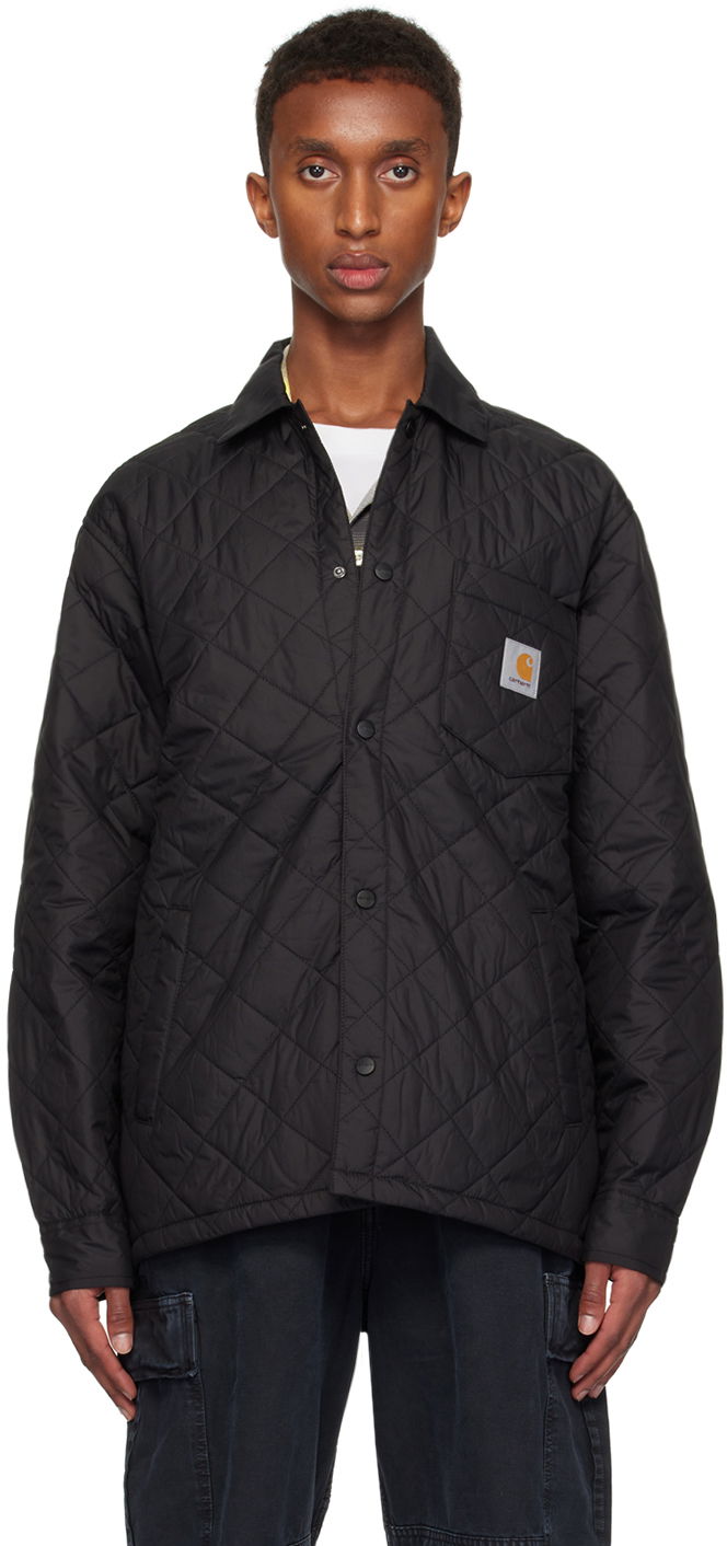 Puffer takki Carhartt WIP Quilted Shirt Jacket Musta | I034363