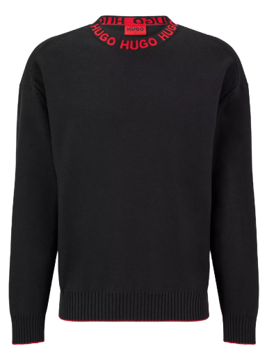 Villapaita BOSS Cotton Sweater Musta | 50474813