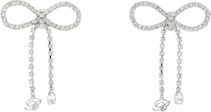 Korvakorut Blumarine Blumarine Crystal Bow Drop Earrings Metallinen | P522W305A