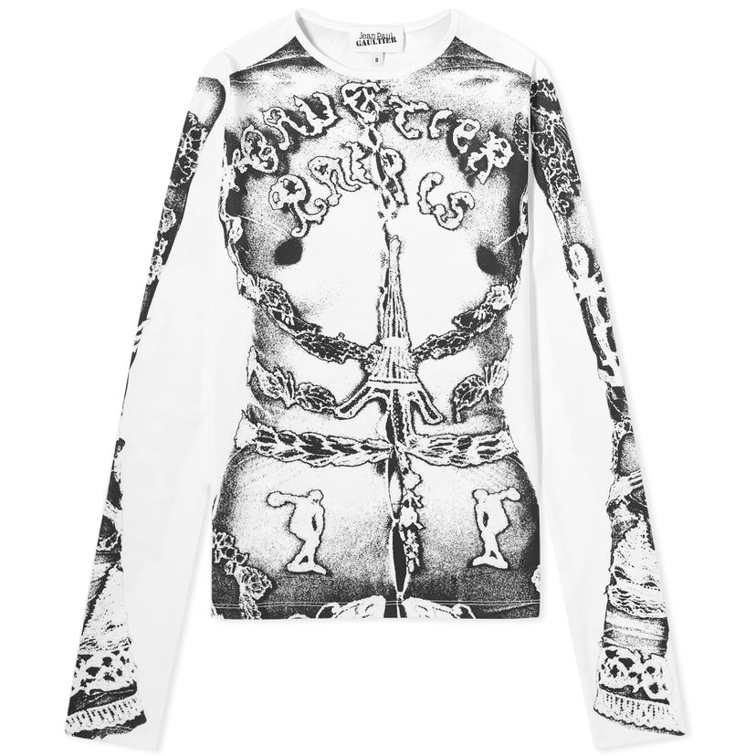 T-paita Jean Paul Gaultier Trompe L'Oeil Long Sleeve Top Monivärinen | 24-25-U-TO182-J546-0100