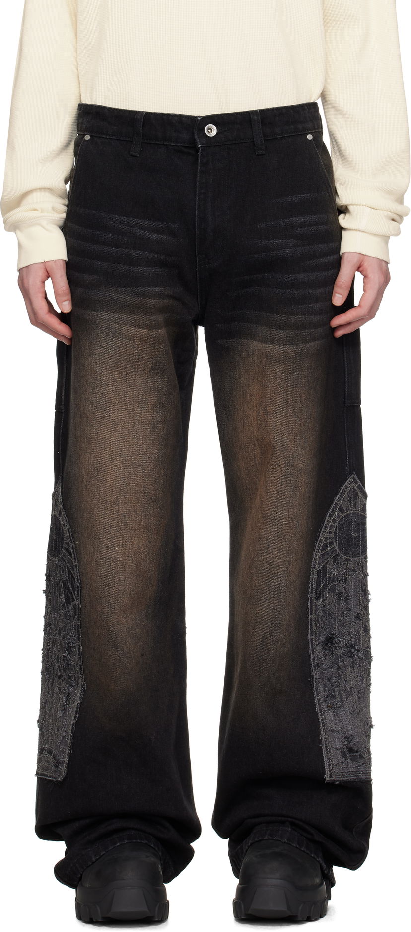 Jeans Who Decides War Who Decides War Mocha Patched Jeans Musta | 1120880017SS25
