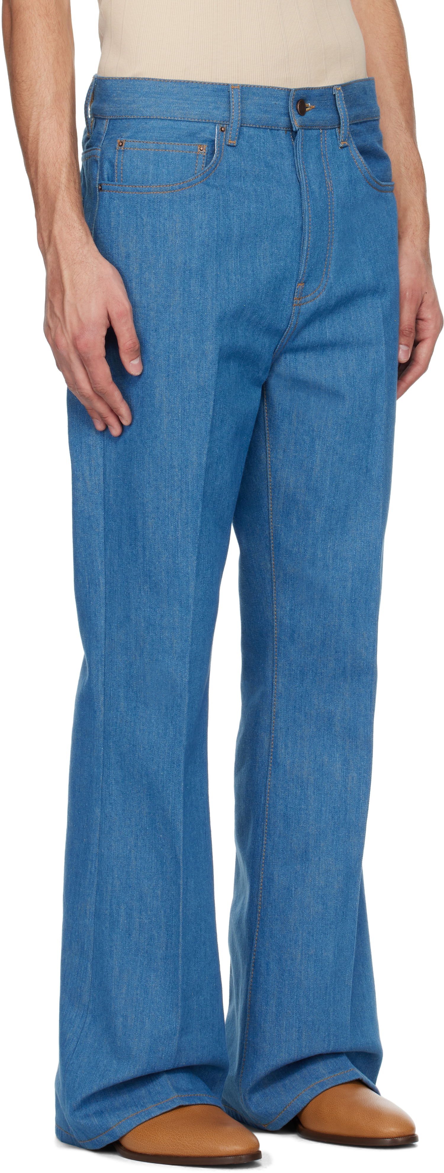 Jeans AMIRI AMIRI Creased Flare Jeans Sininen | AMDNFR1011, 1