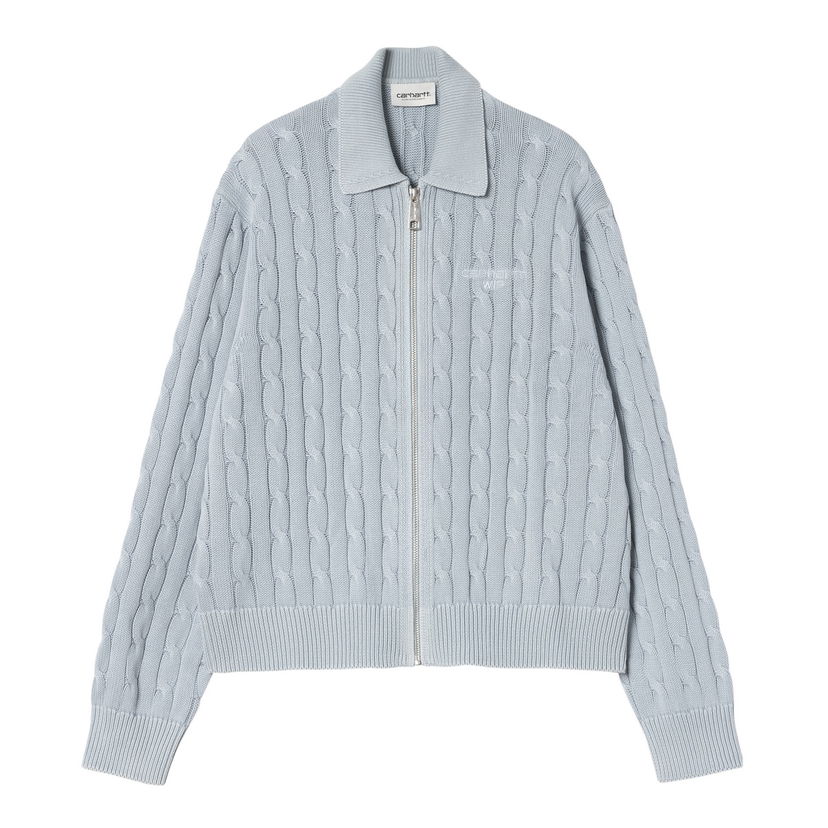 Villapaita Carhartt WIP Women's Carter Cable Knit Sweater Jacket Sininen | I035180_5