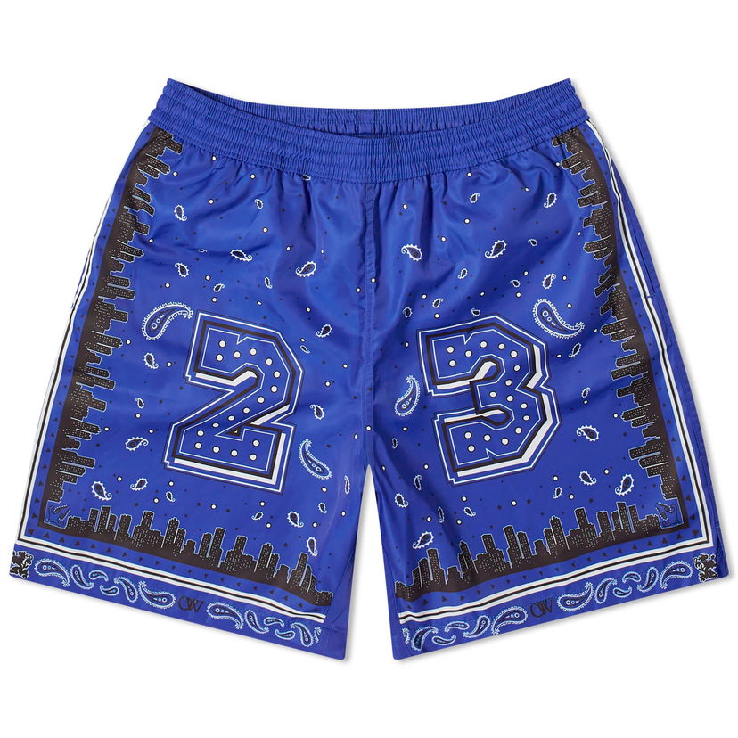 Uimapuvut Off-White Bandana Swim Shorts Sininen | OMFD008S24FAB0024600