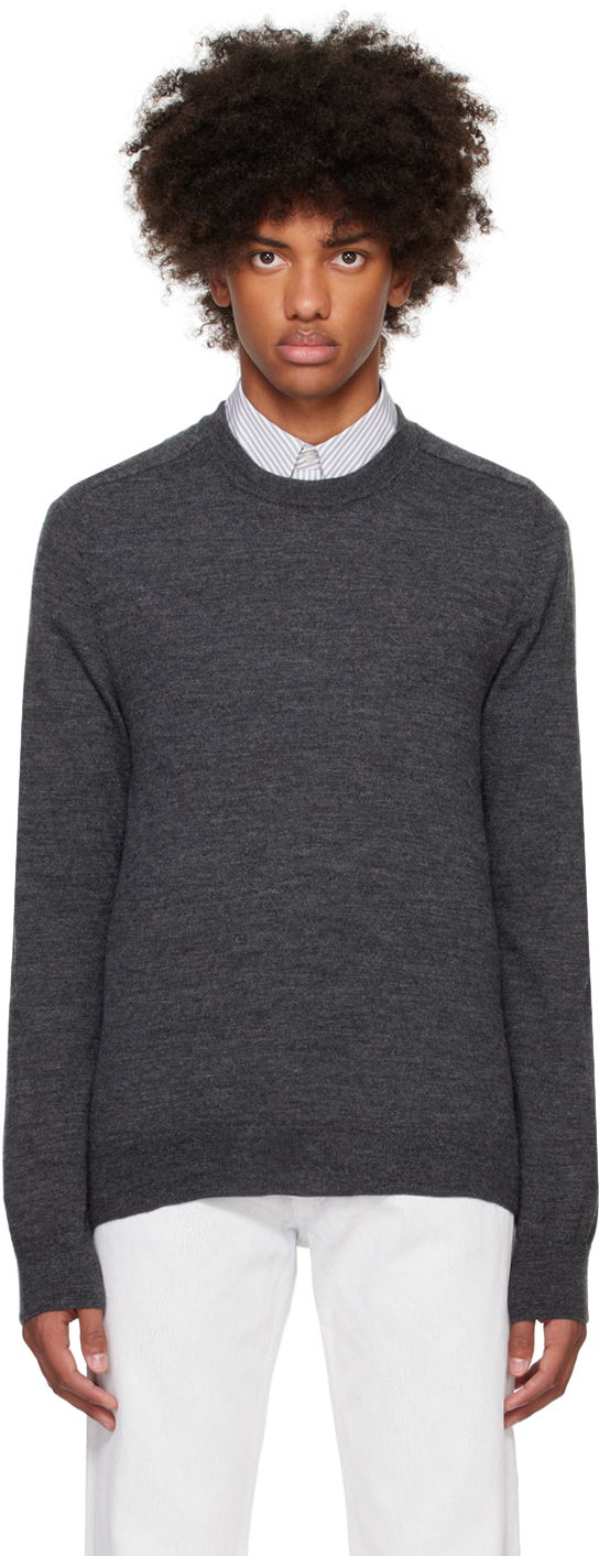 Villapaita Maison Margiela Elbow Patch Sweater Harmaa | S50HL0021 M13062