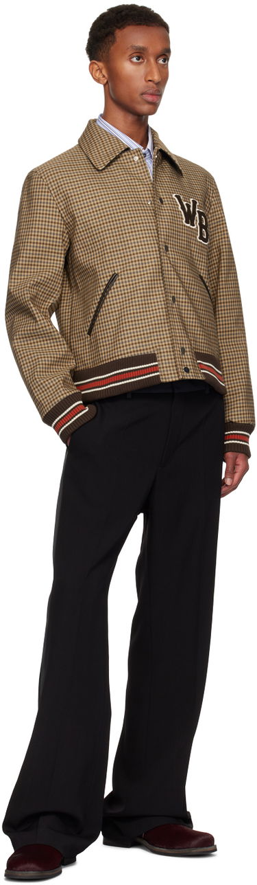 Bomber-takki Wales Bonner Wales Bonner Homecoming Varsity Bomber Jacket Ruskea | UA24JA10-CO03-8890, 3