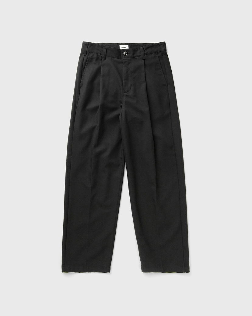 Housut OBEY Armel Pleated Pant Musta | 142020261-BLK