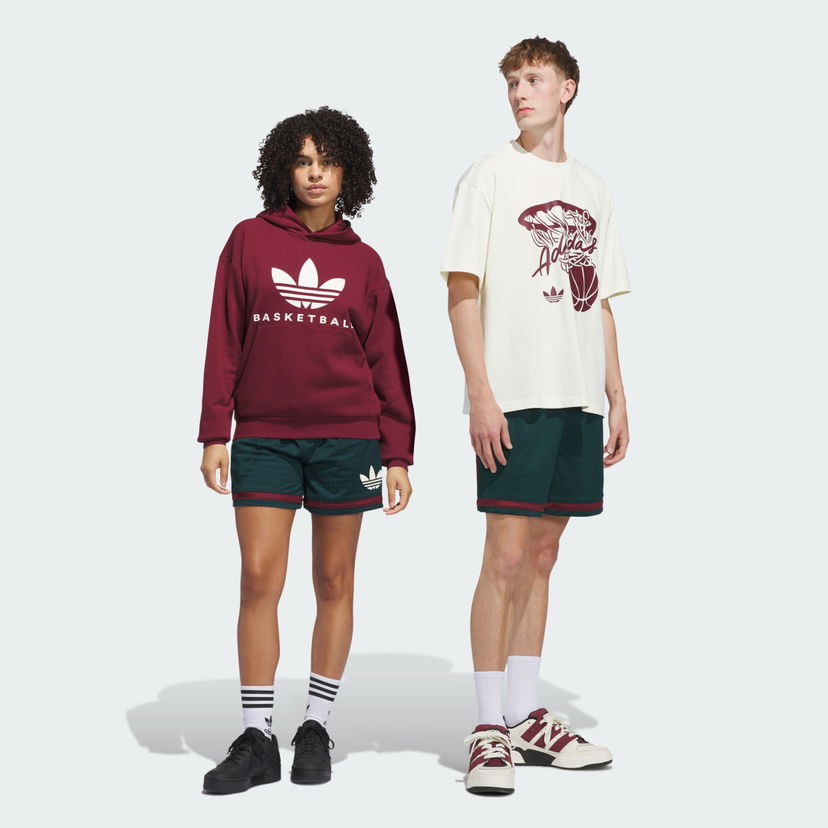 Shortsit adidas Originals Originals Basketball Shorts Burgundia | JN1174