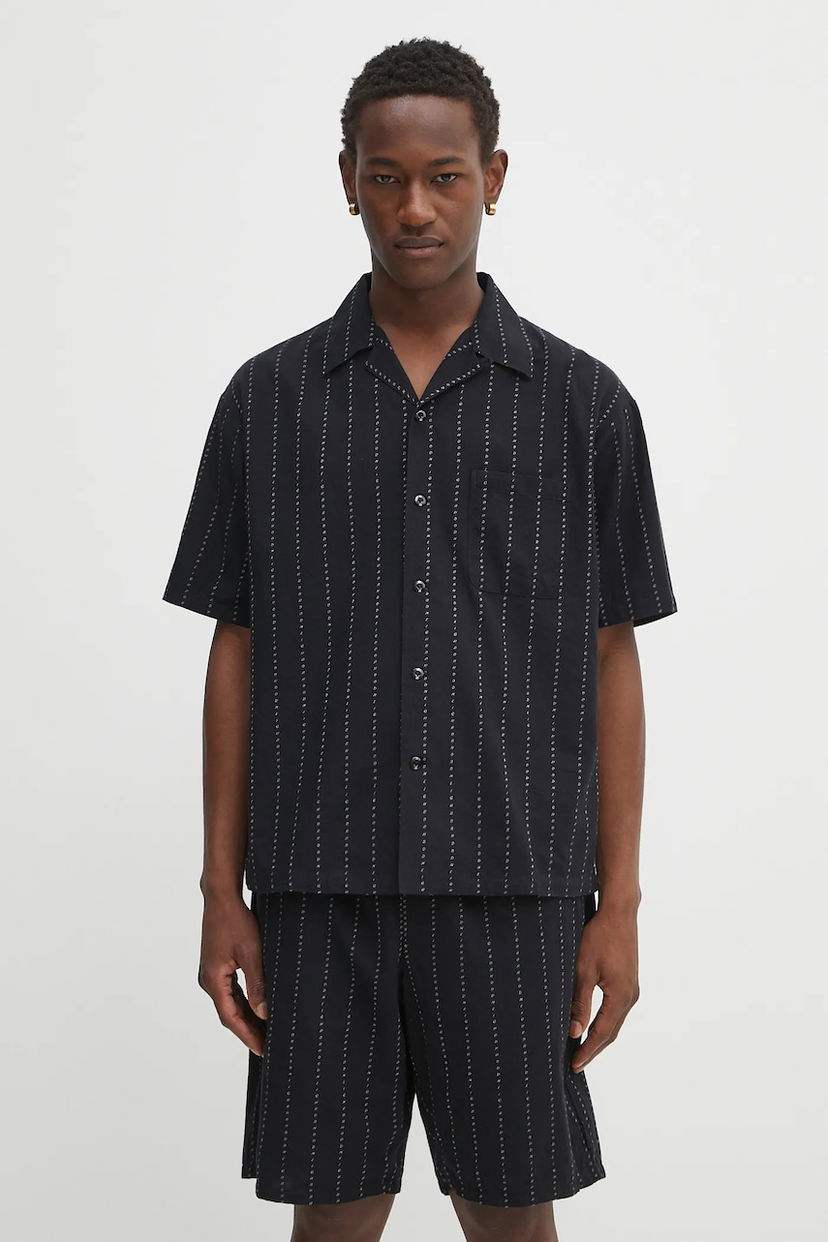Paita Neighborhood NEIGHBORHOOD Dobby Hawaiian Relaxed Fit Shirt Musta | 251TSNH.SHM08