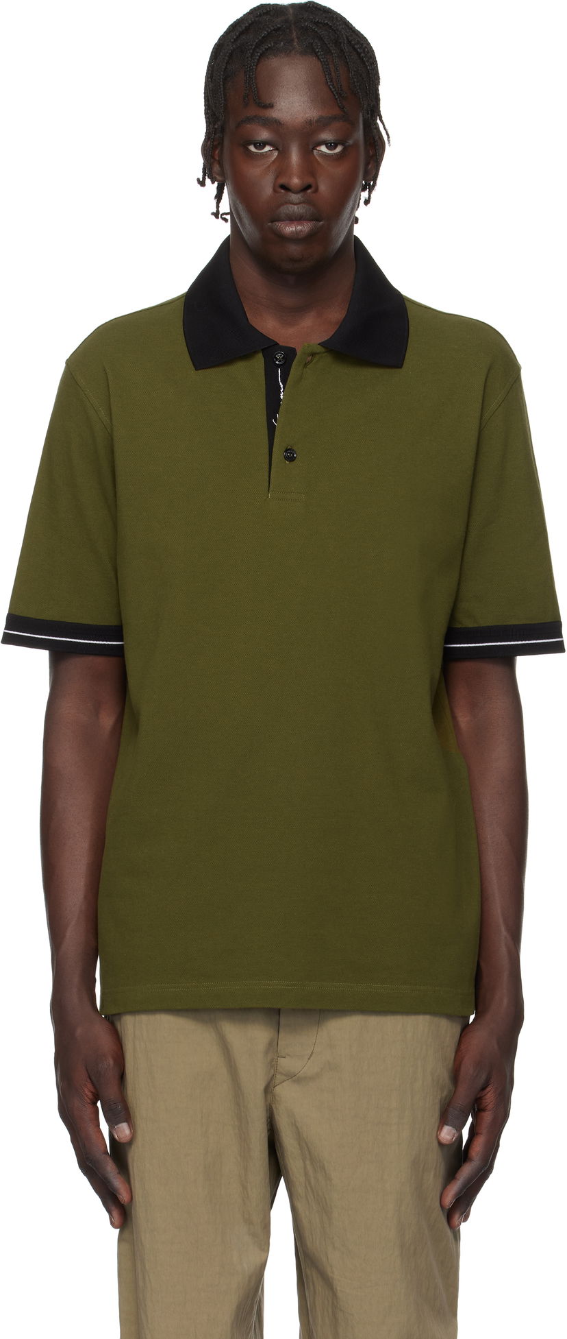 Poolopaita FERRAGAMO Salvatore Ferragamo Color Block Polo Vihreä | 781016
