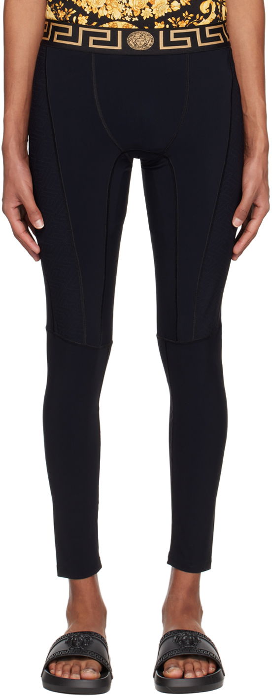 Leggingsit Versace Paneled Lounge Pants Musta | 1008167 1A02322