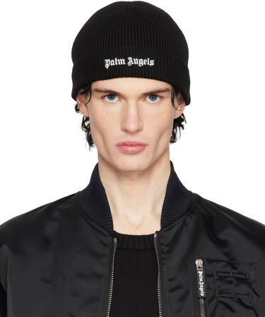Pipo Palm Angels Classic Logo Beanie Musta | PMLC032C99FAB0011003, 0