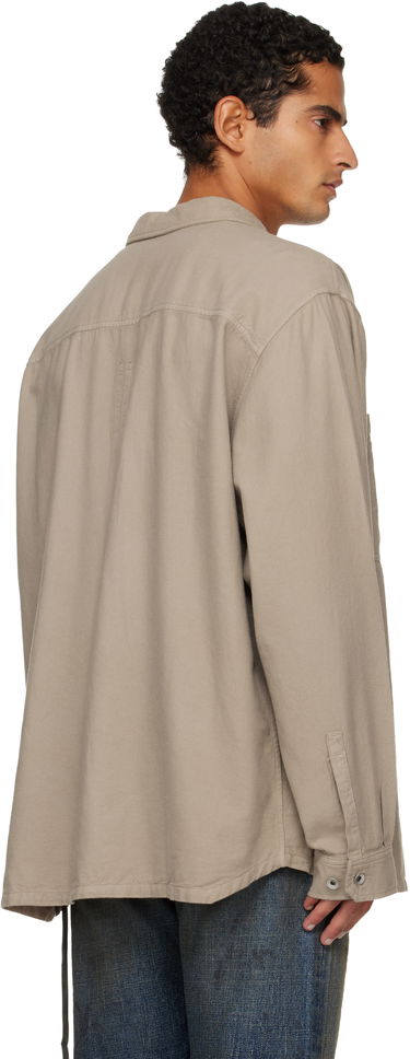 Paita Rick Owens DRKSHDW Concordians Jumbo Button-Up Shirt Beige | DU02E7299 CFL, 2