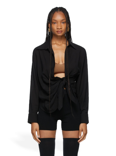 Takki Jacquemus La Montagne 'La Chemise Bahia' Musta | 213SH002-1020