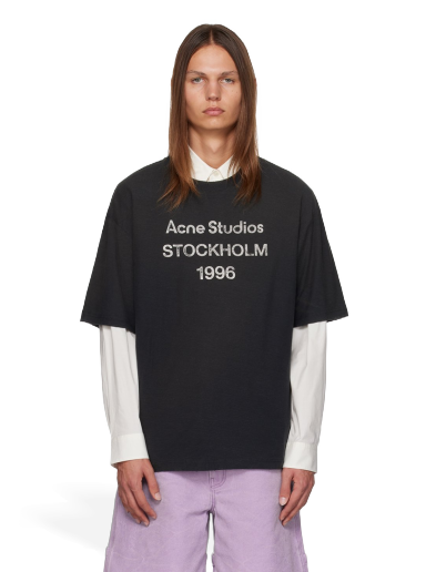 T-paita Acne Studios Faded T-Shirt Musta | CL0196-